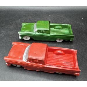 2 Vintage Auburn Rubber Toys Truck Ford Ranchero Made in USA #610 Nice! -TO17